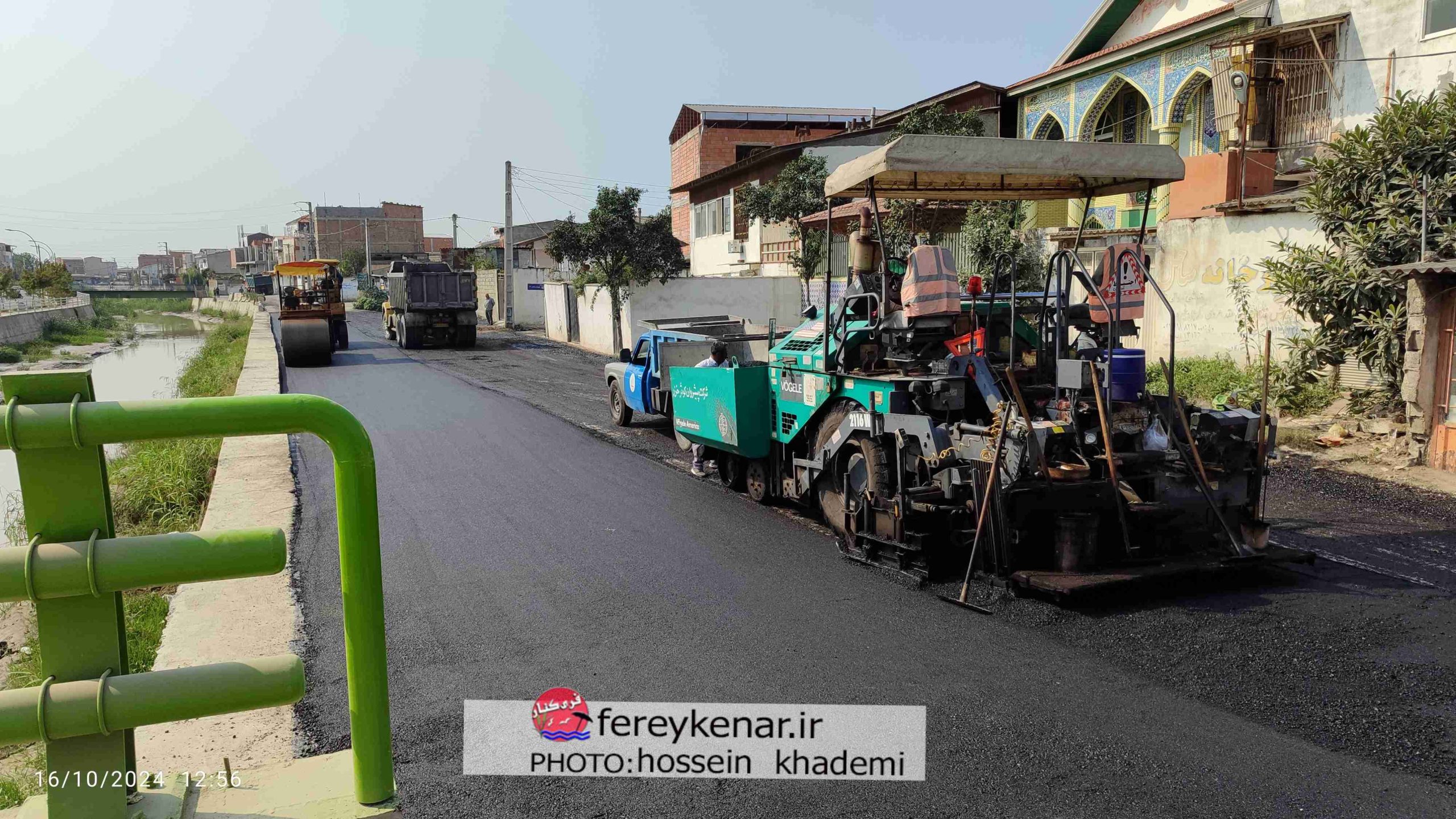 اجرای عملیات آسفالت حاشیه رودخانه کچب رود اجرای عملیات آسفالت حاشیه رودخانه کچب رود